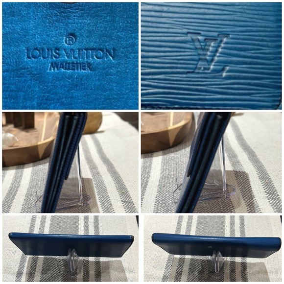 🪧 Authentic Louis Vuitton Vintage Malletier Epi Leather Wallet in Blue, EUC🪧 - Picture 8 of 16